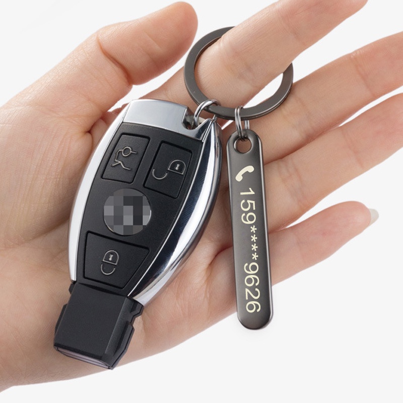 พวงกุญแจแกะสลักชื่อ-กําหนดเอง-หมายเลขโทรศัพท์-รถยนต์-รถจักรยานยนต์-พวงกุญแจ-ของขวัญที่กําหนดเอง