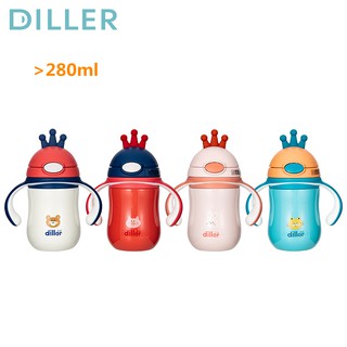 Diller 280ml Vacuum Flask For Kids 316 Stainless Steel Baby Water Bottle With Strap And Handle Leak Proof MLH8954
