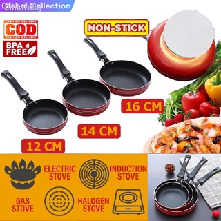 ▪☇☸[Ready stock +100% origional] Mini Cooking Pan Non-Stick Frying Pan Portable Breakfast Pan with Handle Suitable for F