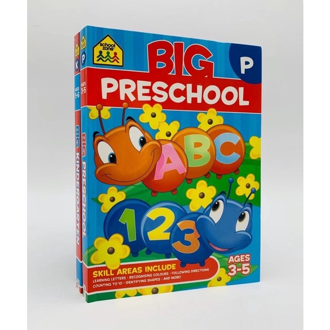 School Zone Big Kindergarten Workbook Ages 3 to 5 , 5 to 6 Shopee Thailand