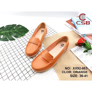 สินค้า C92-663 รองเท้าแฟชั่นหนังแท้ ออกแบบหน้าคาด หนังนิ่มมาก พร้อมส่ง