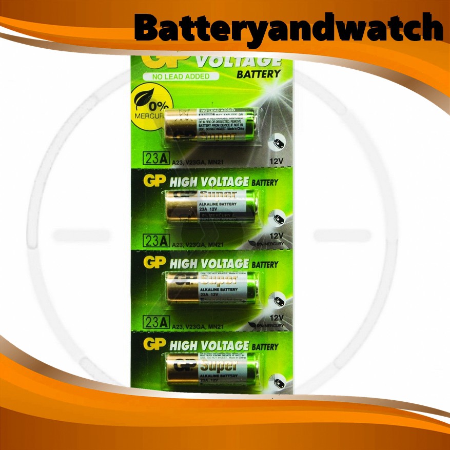 ถ่านรีโมทรถยนต์-ถ่านกริ่งไร้สาย-แพ็ค-5-ก้อน-gp-23a-alkaline-battery-12v-car-remote-controller