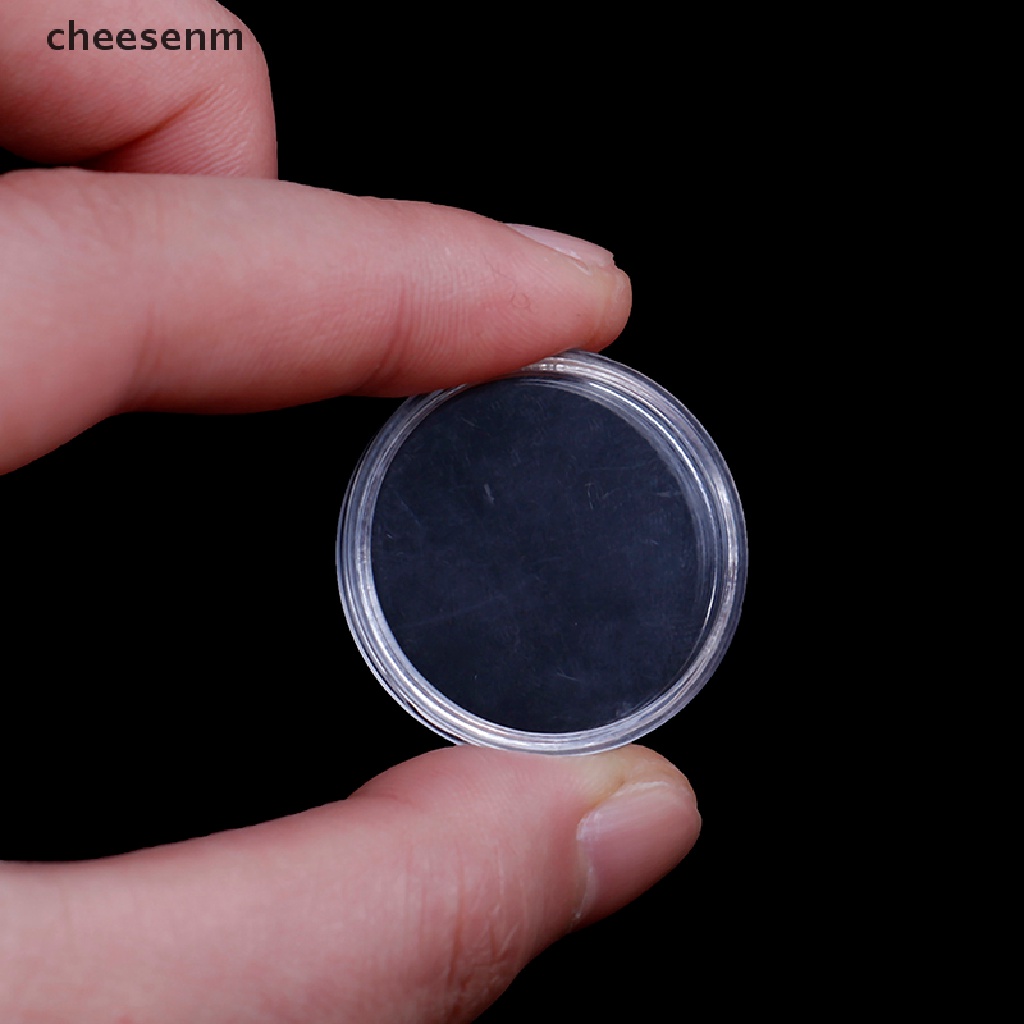 cheesenm-กล่องแคปซูลพลาสติกใส-ทรงกลม-ขนาด-26-มม-สําหรับใส่เหรียญ-10-ชิ้น