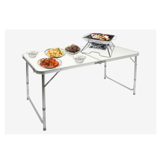 โต๊ะปิกนิก โต๊ะพับ ขาอะลูมิเนียม ปรับระดับได้ 3 ระดับ ขนาด60*120 cm โต๊ะพับอลูมิเนียมแบบกระเป๋าพกพา ขาอลูมิเนียม