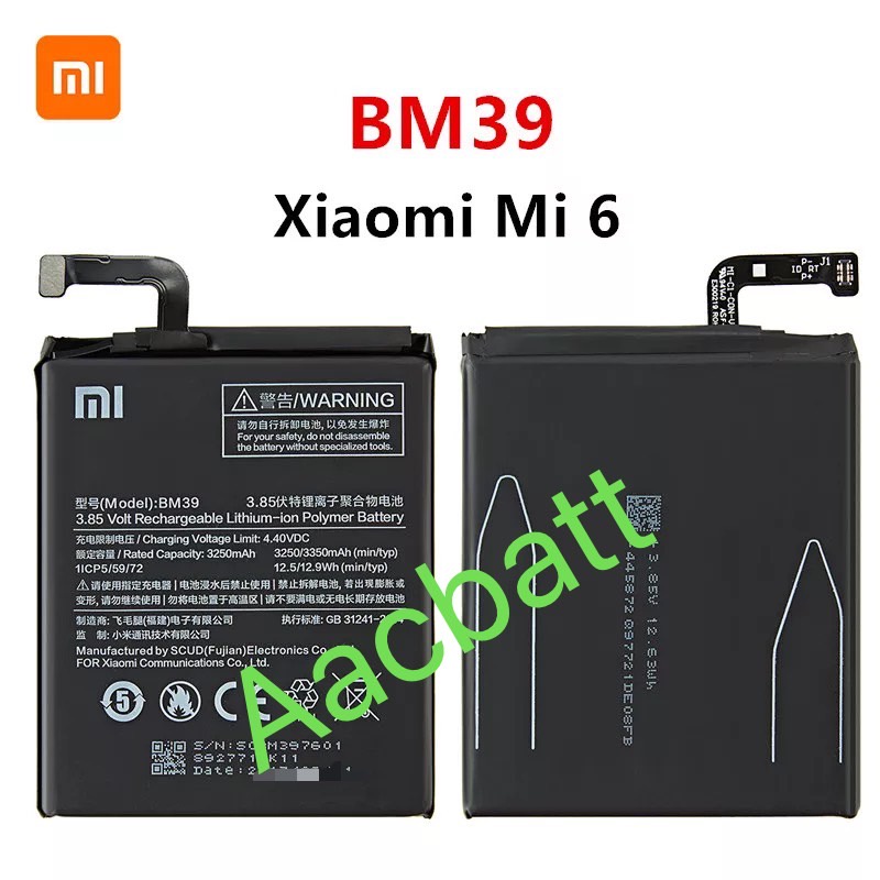 เบตเตอรี่-xiaomi-mi-6-bm39-3350mah-ส่งจาก-กทม