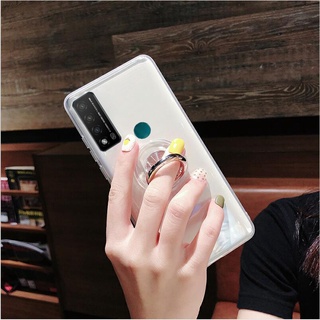 เคสโทรศัพท์มือถือ แบบใส พร้อมแหวนแม่เหล็ก สําหรับ TCL 20R 5G TCL 20R 5G