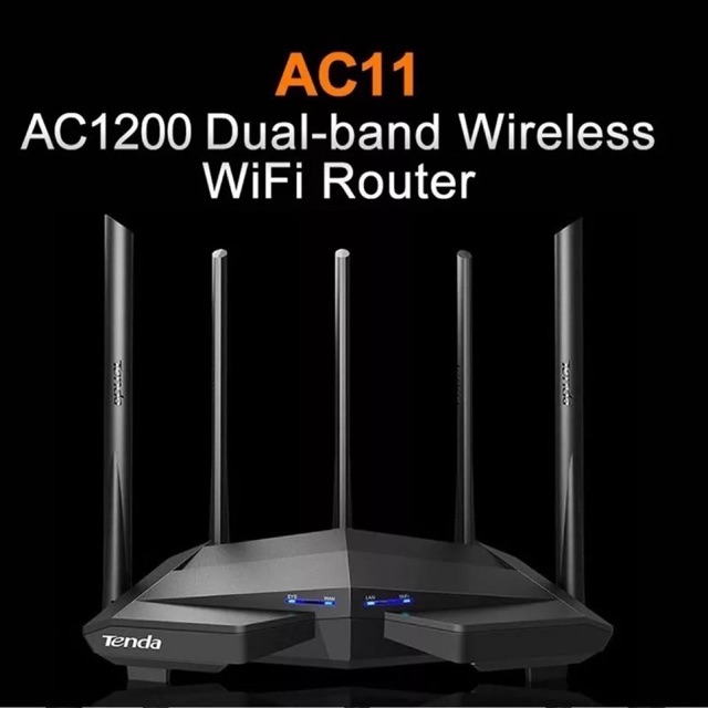 Tenda AC11 1200Mbps WiFi Router 2.4GHz/5GHz Dual Band Wireless Repeater ...