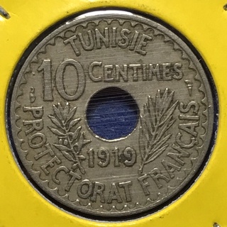 No.60716 ปี1919 ตูนิเซีย 10 CENTIMES เหรียญสะสม เหรียญต่างประเทศ เหรียญเก่า หายาก ราคาถูก