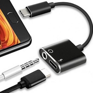 อะแดปเตอร์ชาร์จหูฟัง 2 In 1 Type-C To 3.5 มม. แจ็คเสียง Aux Usb C