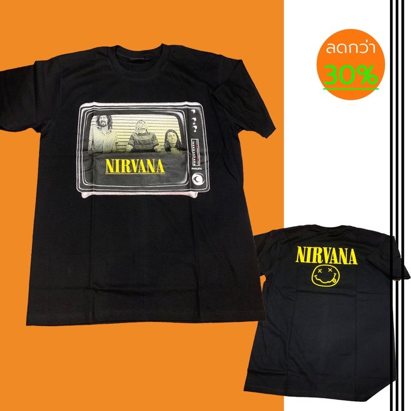 เสื้อยืดผ้าฝ้ายพรีเมี่ยมเสื้อวินเทจ-วงดนตรี-nirvana-แฟชั่นชาย-หญิง-แบบโอเวอร์ไซส์