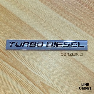 โลโก้* TURBO DIESET งานโลหะ  ( ขนาด* 2 x 14.8 cm ) ราคาต่อชิ้น