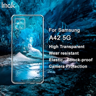 Original Imak Casing Samsung Galaxy A42 5G Transparent Soft TPU Back Case Clear Silicone Shockproof Cover