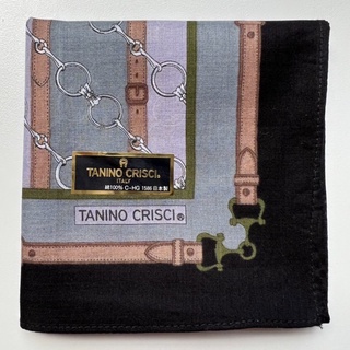ผ้าเช็ดหน้าวินเทจผู้ชาย Tanino Crisci แบรนด์เนมแท้ 💯%