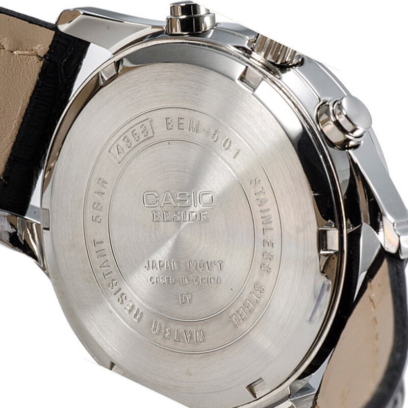 ขายด่วน-casio-beside-bem-501l-1a-นาฬิกาควอทซ์บุรุษนาฬิกาผู้ชายธุรกิจ