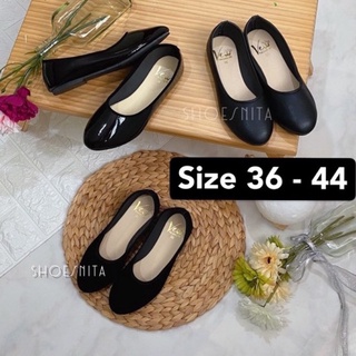 ภาพขนาดย่อของภาพหน้าปกสินค้ารองเท้าคัชชูส้นแบน ไซส์ 36 - 44 SHOESNITA รองเท้าคัทชู ผู้หญิง สีดำ พร้อมส่ง จากร้าน shoesnita บน Shopee ภาพที่ 4