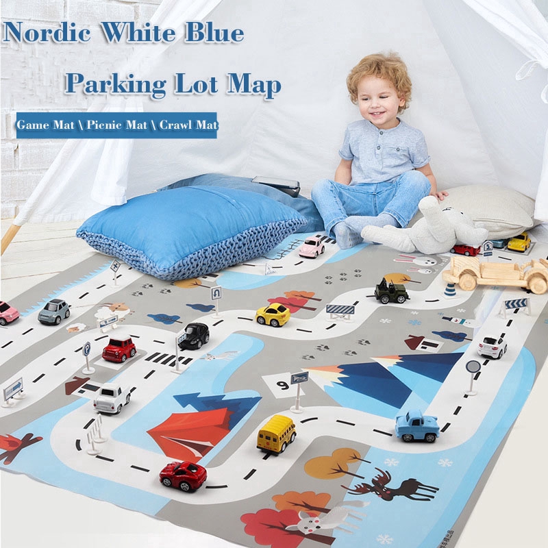 130-100-nordic-white-and-blue-childrens-traffic-parking-map-portable-play-mat