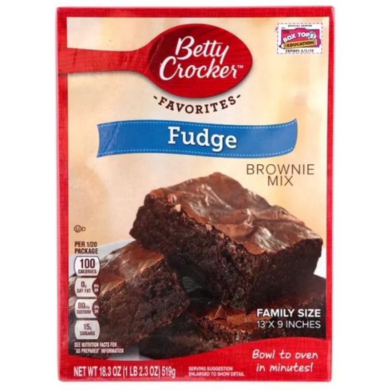 "โปร" แป้งทำบราวนี่ Betty Crocker Fudge Brownie 519g ของแท้ ‼ Shopee