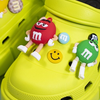 Crocs Jibbitz M&amp;M ชุดปุ่มกดรองเท้า DIY