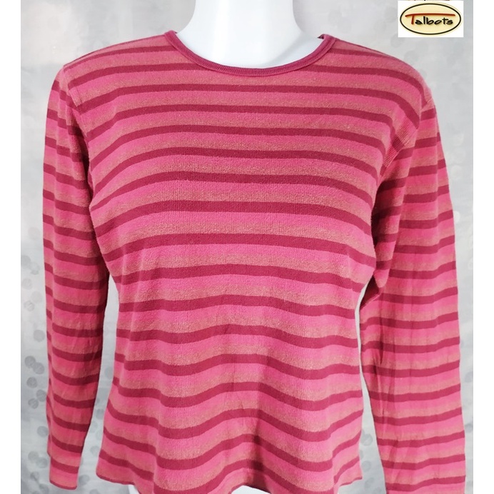 talbots-เสื้อครอป-สีแดงลาย-ไซส์-40-สภาพสวยเหมือนใหม่