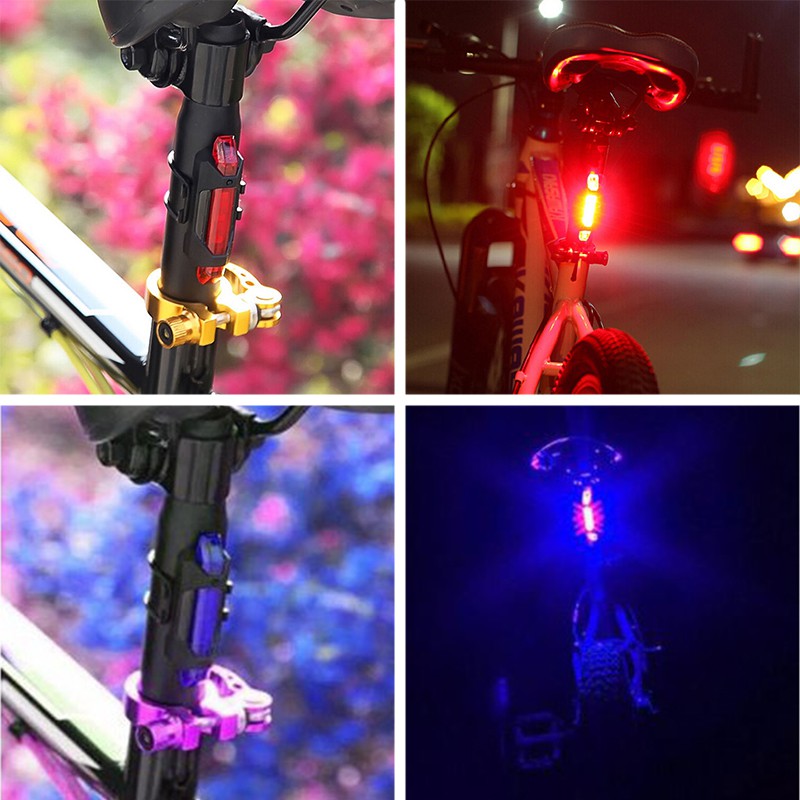 ภาพสินค้าไฟติดรถจักรยาน 3 LED แบบชาร์จ USB สีสันสดใส จากร้าน xryhx.th บน Shopee ภาพที่ 3
