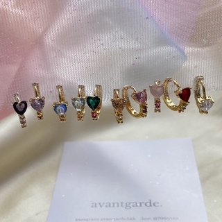 สินค้า Avantgarde.bkk  🧼restock!🪞Superb heart hoop (brass+18K)✨ ต่างหูห่วงรูปหัวใจ best seller