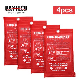 🔥ส่งไวจากไทย🔥Daytech ผ้าห่มกันไฟ ผ้าห่มไฟเบอร์กลาสเพื่อความปลอดภัย Fire Blanket 1 ชิ้น ผ้าห่มกันไฟในร่มกลางแจ้ง