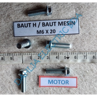 M6 X 20. สลักเกลียวเครื่องยนต์รถจักรยานยนต์
