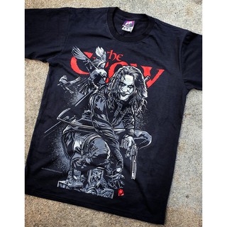 เสื้อยืดผ้าฝ้ายพรีเมี่ยม PG 10 THE CROW Premium Grade T-shirt เสื้อยืด สกรีนลาย Silk Screen ไม่หลุดร่อน ผ้าหนานุ่ม ไม่หด