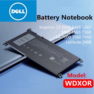 แบตเตอรี่ โน๊ตบุ๊ค Battery Notebook Dell Inspiron 5567 7460 P47G 15 5568 5378 7000 7560 13 7368 Series WDX0R /WDXOR