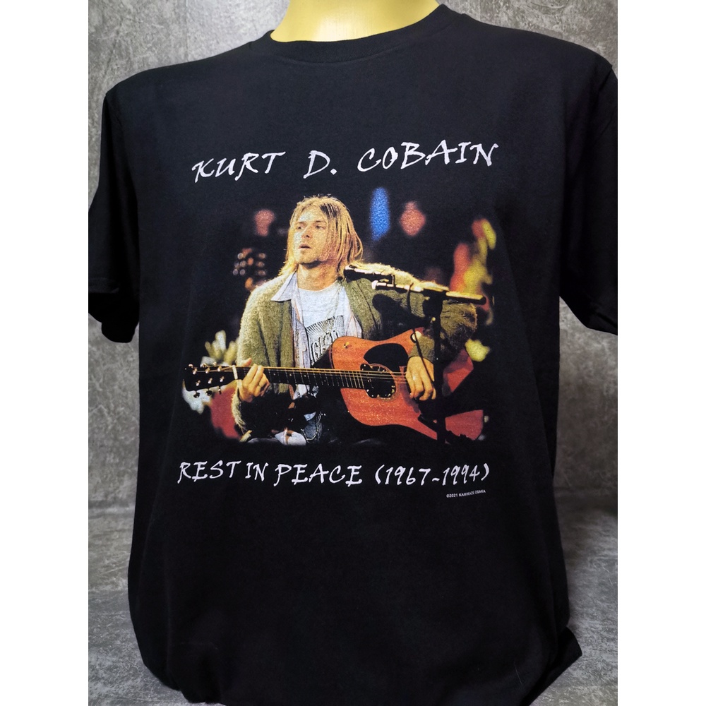 เสื้อวงนำเข้า-kurt-d-cobain-mtv-unplugged-nirvana-grunge-punk-rock-alternative-indie-style-vintage-t-shirtสามารถปรับแต่