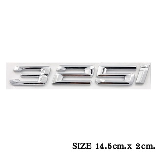 โลโก้ BMW 325i 325 i ขนาด 14.5 cm. x 2 cm. สามารถลอกติดได้ทันที โลโก้ติดรถ โลโก้พลาสติก ABS  บีเอ็ม บีเอ็มดับเบิลยู