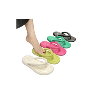 W014 รองเท้าหูหนีบ (สั่งเผื่อ1ไซร์ ) เกาหลี พื้นหนา เพื่อสุขภาพ รองเท้าผู้หญิง มี3 สี