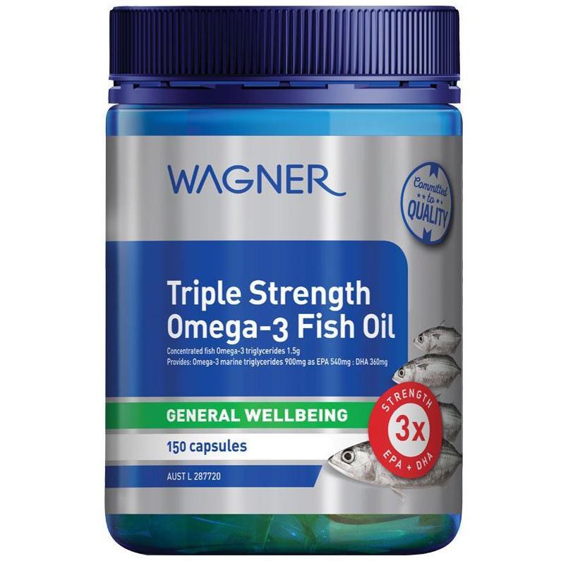 wagner-triple-strength-omega-3-fish-oil-150-เม็ด-น้ำมันปลาโอเมก้า3-สูตรเข้มข้นพิเศษ-dha-epa-สูง-3เท่า-แท้จากออสเตรเลีย