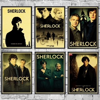 โปสเตอร์ Sherlock Holmes American Tv Series สําหรับตกแต่งบ้าน