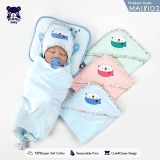 ￼ผ้าห่อตัวเด็กแรกเกิด  mami baby contton 100% จ่ายปลายทางได้