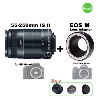 Canon 55-250 IS II ยอดเลนส์เทเล+มาโคร มีกันสั่น คมชัดสูง + lens adapter EOS M สุดคุ้ม ราคาพิเศษ