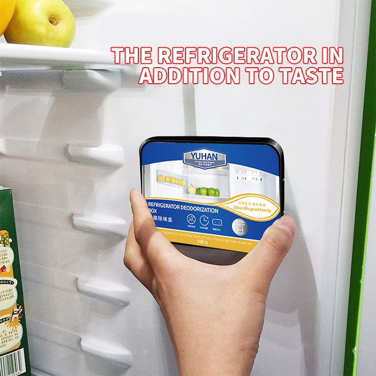 yuhan-boxถ่านดับกลิ่นตู้เย็น-กล่องดูดกลิ่นอับชื้นในตู้เย็น-ถุงถ่านดูดกลิ่น-ดับกลิ่น-สามารถใช้งานได้-ตู้เย็น-ตู้เสื้อผ้า