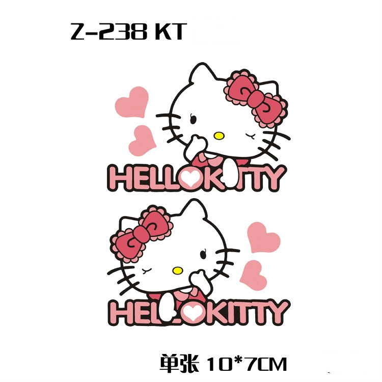 สติกเกอร์-ลายการ์ตูน-hello-kitty-สำหรับติดกระจกมองข้างรถยนต์