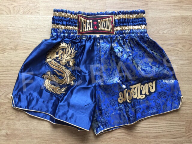 กางเกงมวย-กางเกงมวยไทย-ปักลายมังกร-boxing-shorts-muay-thai-pants