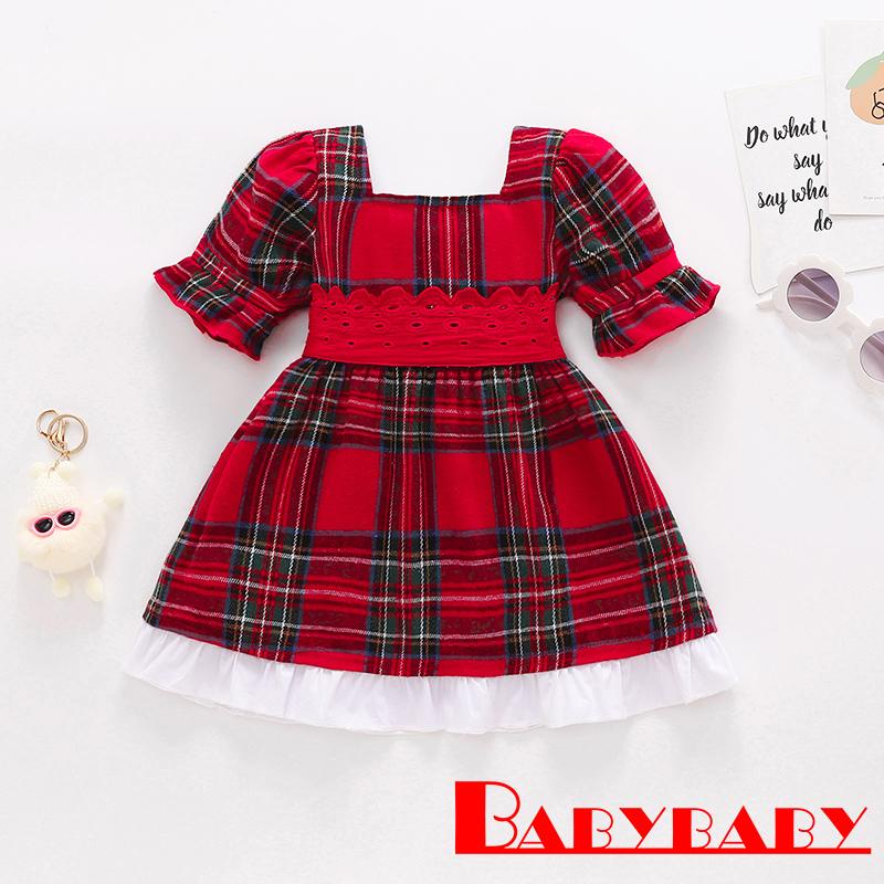 ct-baby-girls-christmas-casual-square-neck-puff-sleeve-bowknot-plaid-dresses