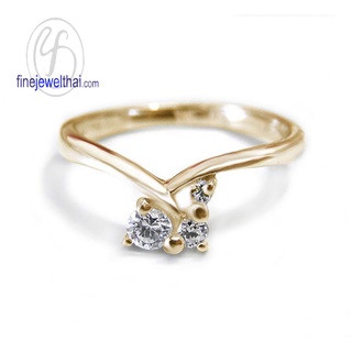 Finejewelthai-แหวนเพชร-แหวนเงิน-เพชรสังเคราะห์-เงินแท้925-Diamond-CZ-Silver-Ring-R1185cz-g/ pg