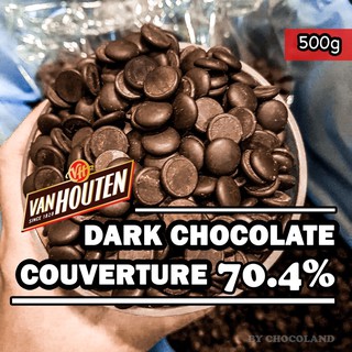 ภาพขนาดย่อของภาพหน้าปกสินค้าVan Houten 70.4% Dark Chocolate Couverture ดาร์กช็อกโกแลต แท้ ดาร์คช็อคโกแลต จากร้าน chocoland.official บน Shopee