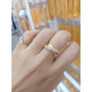 #แหวนทองไมครอนหัวเพชรคละแบบสวยทุกแบบ