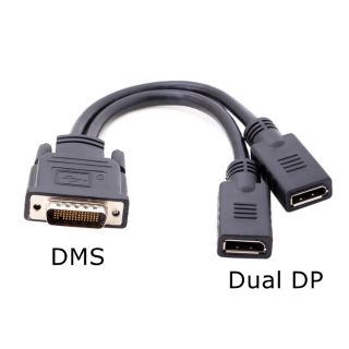 DMS-59Pin ชาย Dual Displayport แสดงพอร์ตหญิง Splitter สายแปลง 59pin to DP สำหรับกราฟิก PC การ์ด