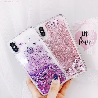 เคสโทรศัพท์มือถือ มีทรายไหล ลายกลิตเตอร์น้ํา สําหรับ Oppo A3S A1K CPH1803 CPH2015 CPH2083 CPH1931 CPH1937