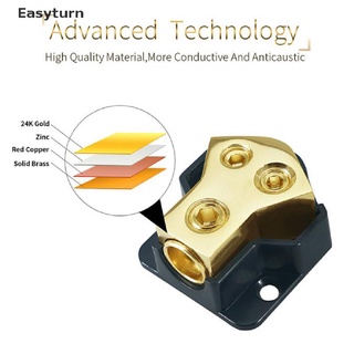 Easyturn บล็อกจ่ายไฟ 2 ทาง 0 4 เกจ Awg สําหรับเครื่องเสียงรถยนต์ Th