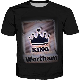 เสื้อยืดวินเทจขายดี เสื้อยืด พิมพ์ลาย King Wortham HCikim76DBlhph82 สไตล์คลาสสิกS-5XL
