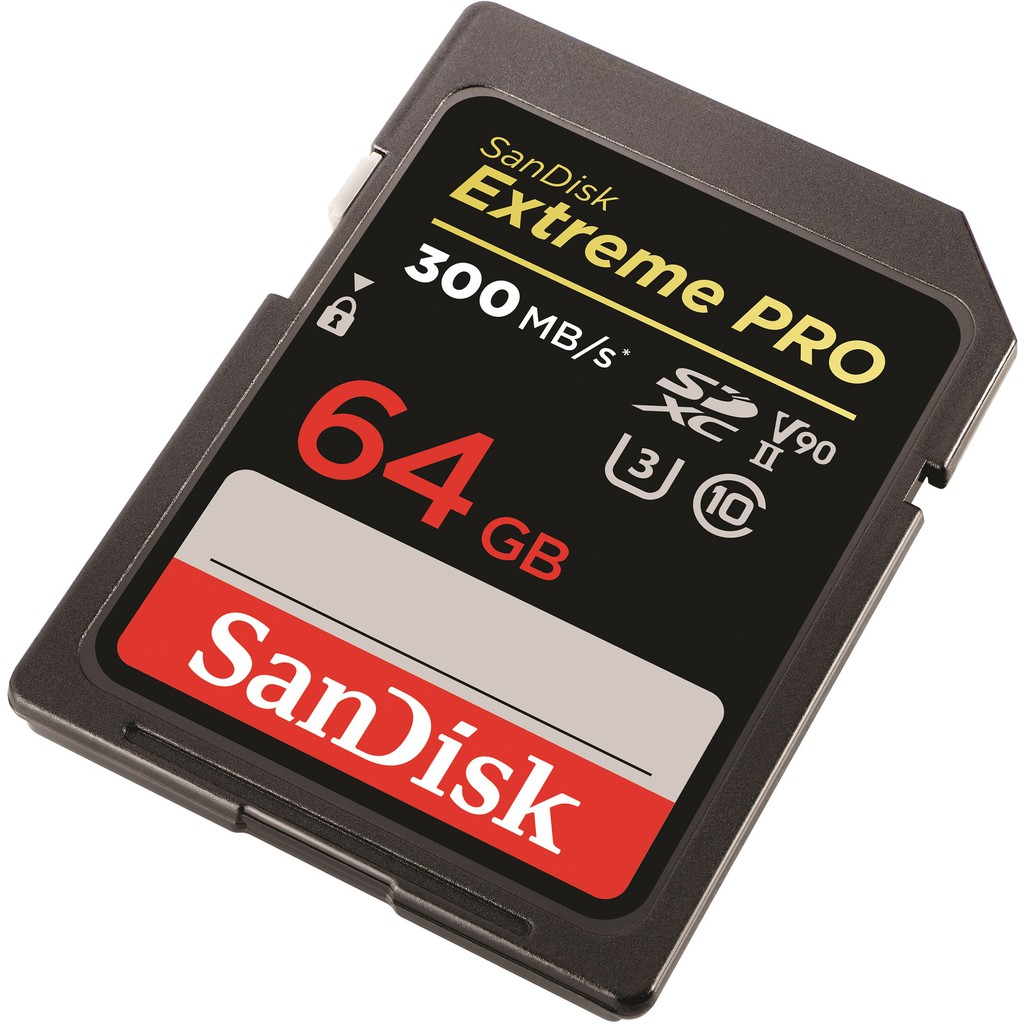 SanDisk Extreme PRO SDHXC UHS II Cards 64 GB Speed 300 MB s SDSDXDK 064G GN4IN