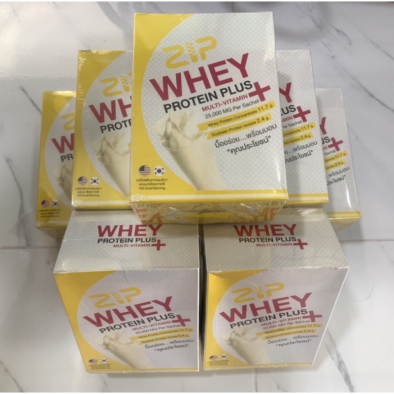 ภาพหน้าปกสินค้าพร้อมส่ง  Zip Whey Protein Plus ซิป โปรตีน เวย์พลัส กล้วยหอม 1กล่อง 7ซอง จากร้าน junior25shop บน Shopee