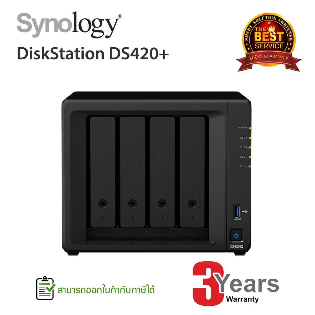 ภาพหน้าปกสินค้าSynology DiskStation DS420+ 4-Bay NAS - NEW 2020
